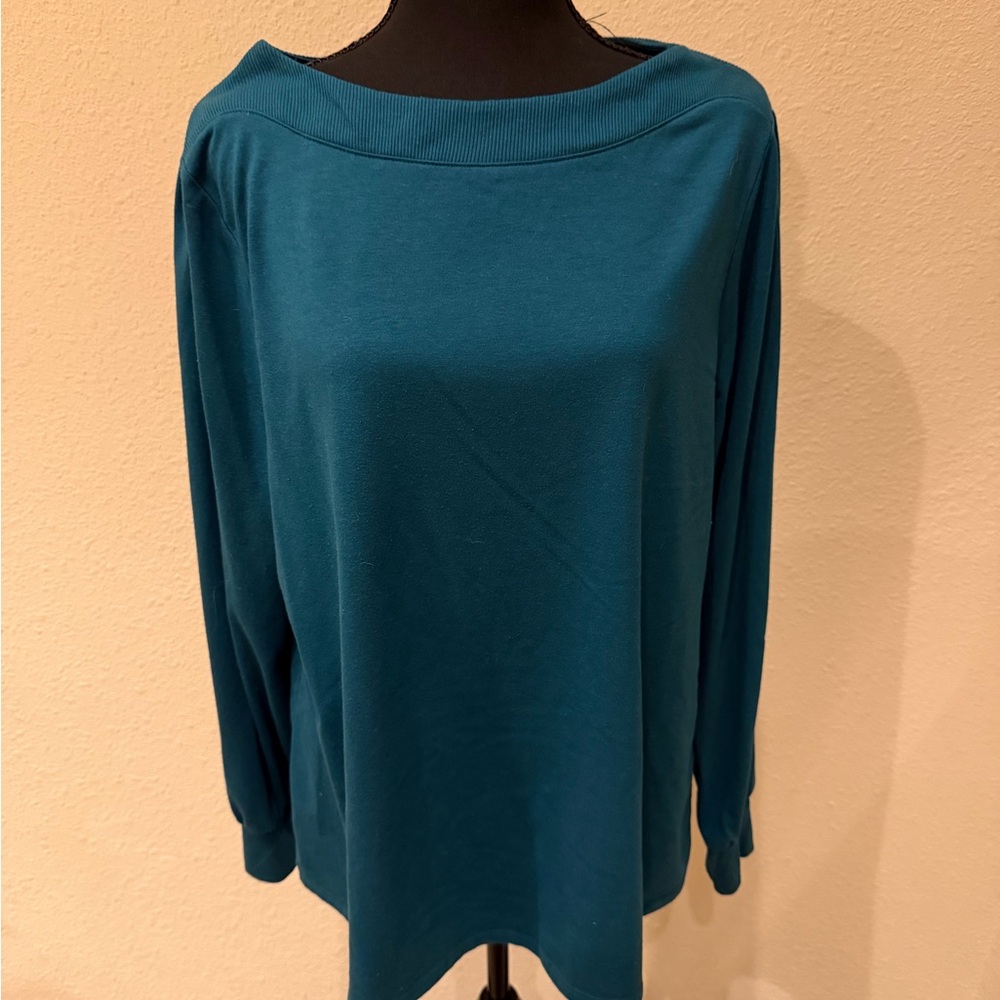 Croft & Barrow Teal Long Sleeved Shirt for Women